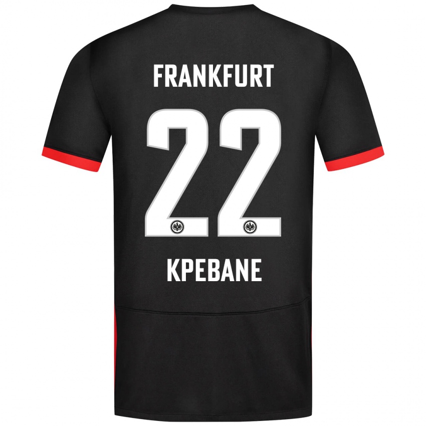 Kinder Tamiou Kpebane #22 Schwarz Auswärtstrikot Trikot 2024/25 T-Shirt