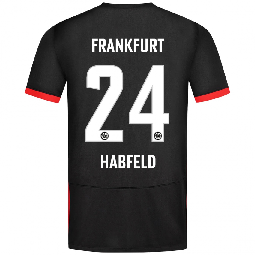 Kinder Josef Haßfeld #24 Schwarz Auswärtstrikot Trikot 2024/25 T-Shirt