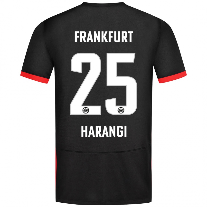 Kinder Aiden Harangi #25 Schwarz Auswärtstrikot Trikot 2024/25 T-Shirt