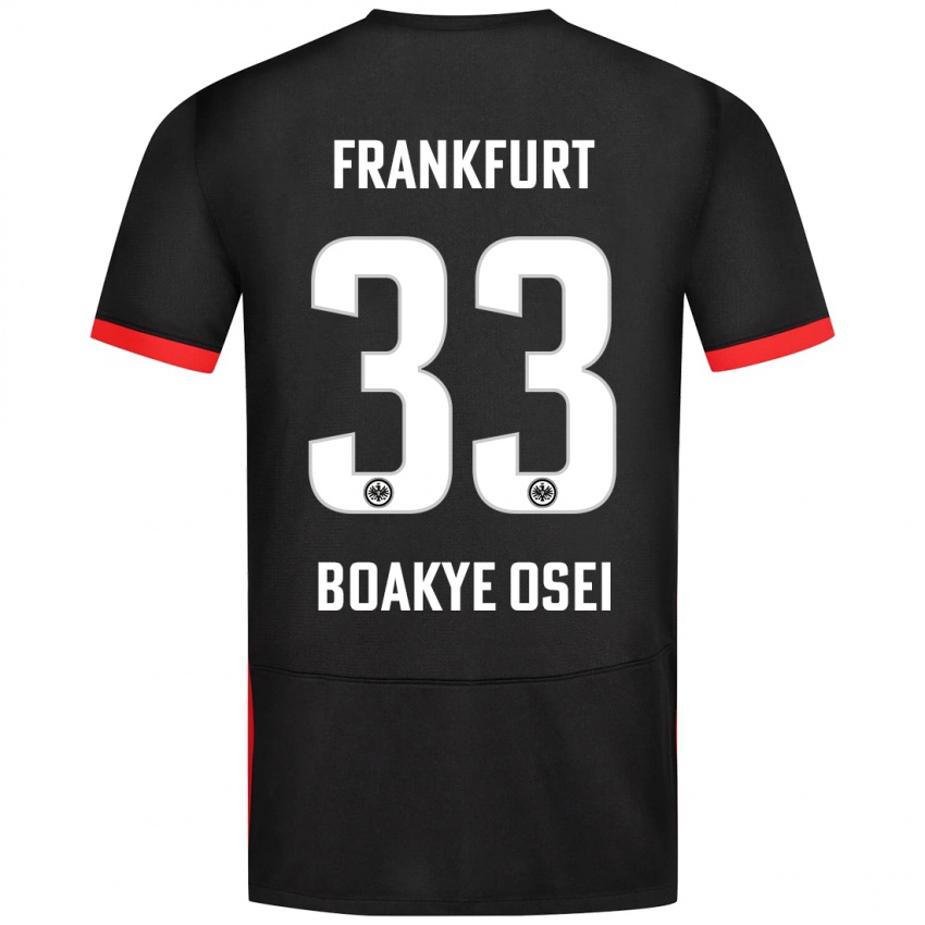 Kinder Derek Boakye-Osei #33 Schwarz Auswärtstrikot Trikot 2024/25 T-Shirt