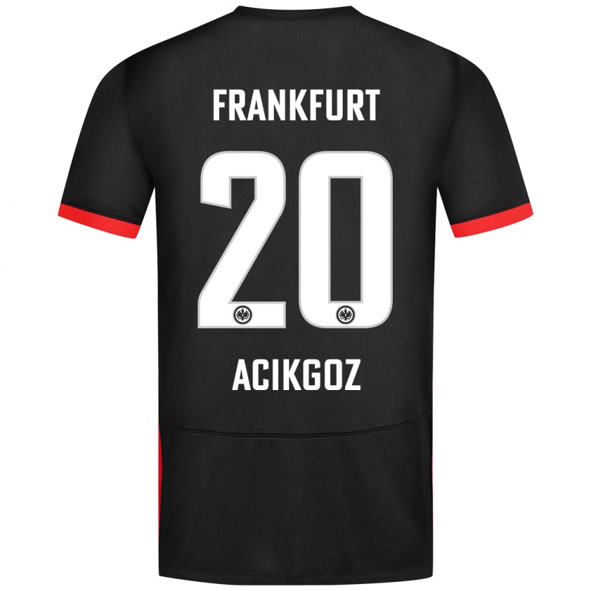 Kinder Ilayda Acikgoz #20 Schwarz Auswärtstrikot Trikot 2024/25 T-Shirt