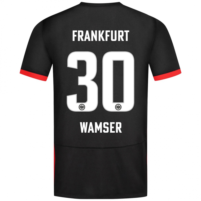 Kinder Carlotta Wamser #30 Schwarz Auswärtstrikot Trikot 2024/25 T-Shirt