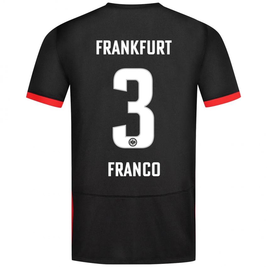 Kinder Giuseppe Franco #3 Schwarz Auswärtstrikot Trikot 2024/25 T-Shirt