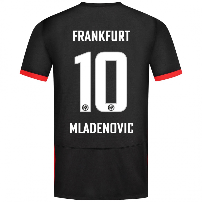 Kinder Marko Mladenovic #10 Schwarz Auswärtstrikot Trikot 2024/25 T-Shirt