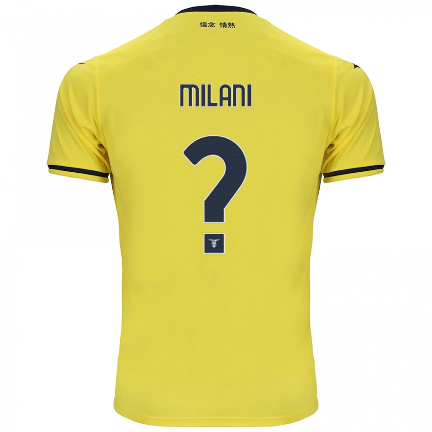 Kinder Alessandro Milani #0 Gelb Auswärtstrikot Trikot 2024/25 T-Shirt