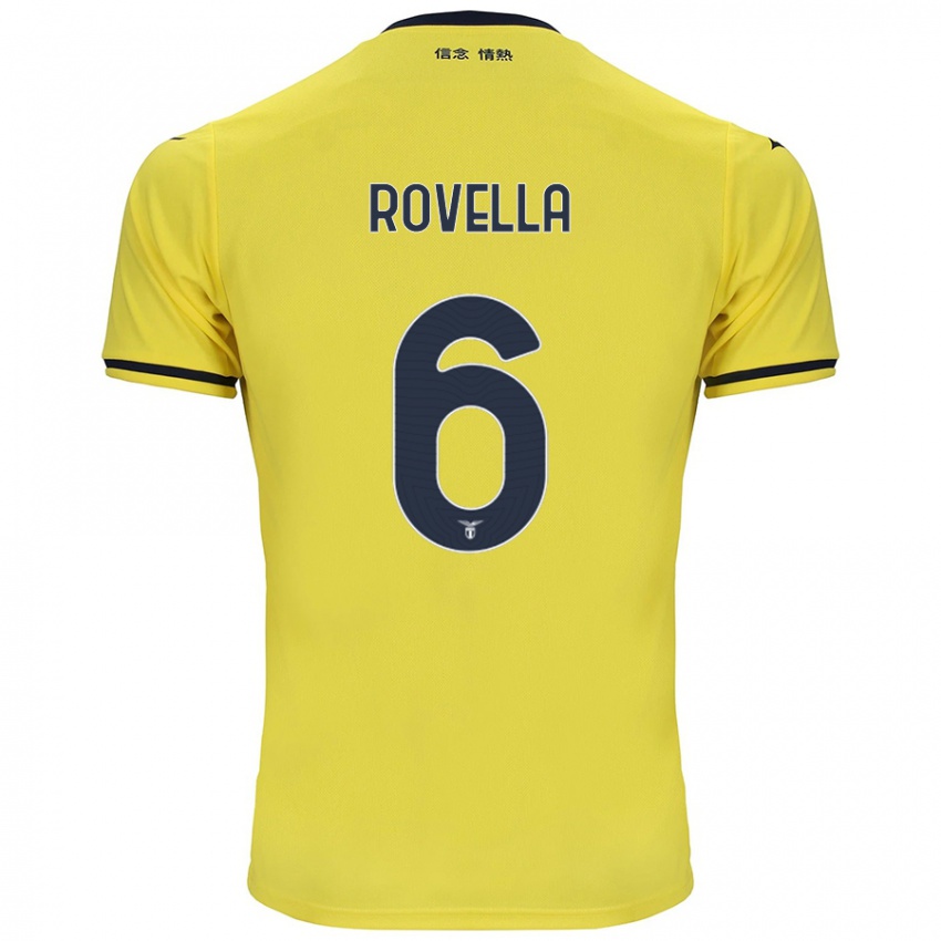 Kinder Nicolo Rovella #6 Gelb Auswärtstrikot Trikot 2024/25 T-Shirt