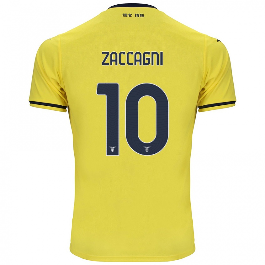 Kinder Mattia Zaccagni #10 Gelb Auswärtstrikot Trikot 2024/25 T-Shirt