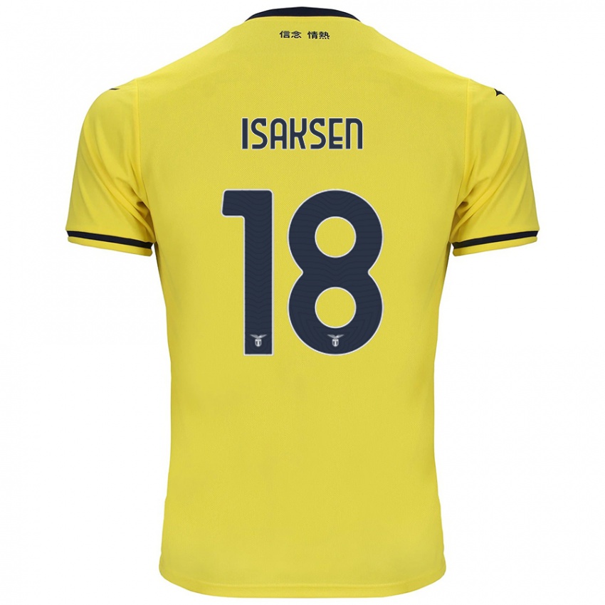 Kinder Gustav Isaksen #18 Gelb Auswärtstrikot Trikot 2024/25 T-Shirt