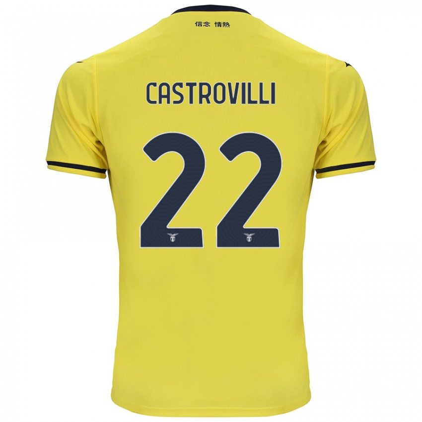 Kinder Gaetano Castrovilli #22 Gelb Auswärtstrikot Trikot 2024/25 T-Shirt