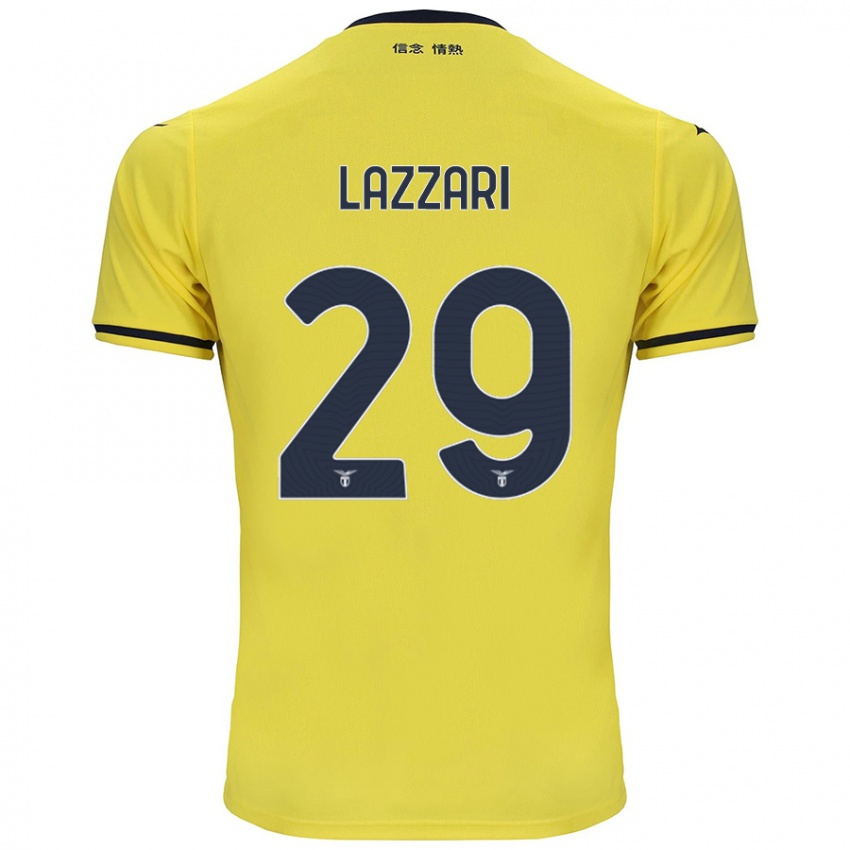 Kinder Manuel Lazzari #29 Gelb Auswärtstrikot Trikot 2024/25 T-Shirt