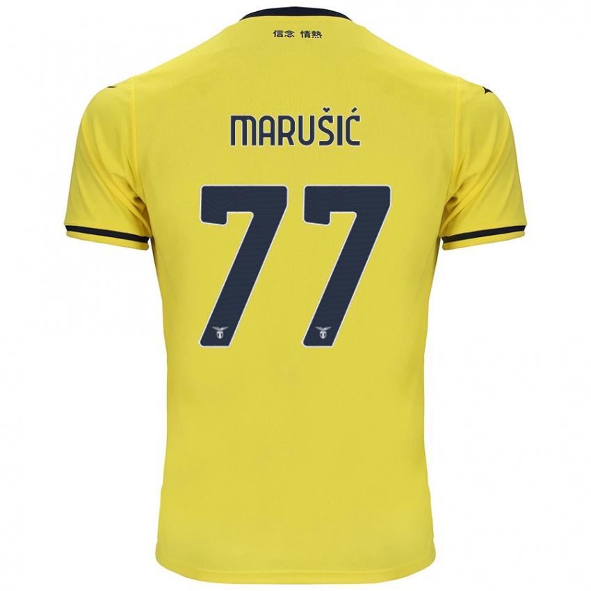 Kinder Adam Marusic #77 Gelb Auswärtstrikot Trikot 2024/25 T-Shirt