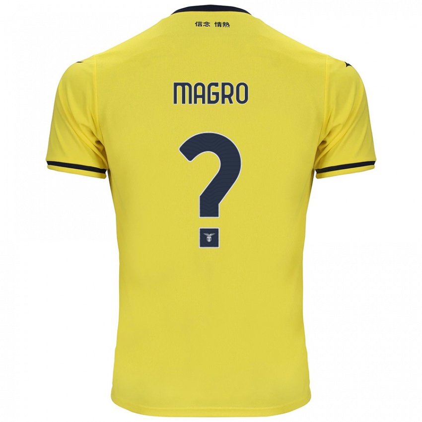 Kinder Federico Magro #0 Gelb Auswärtstrikot Trikot 2024/25 T-Shirt