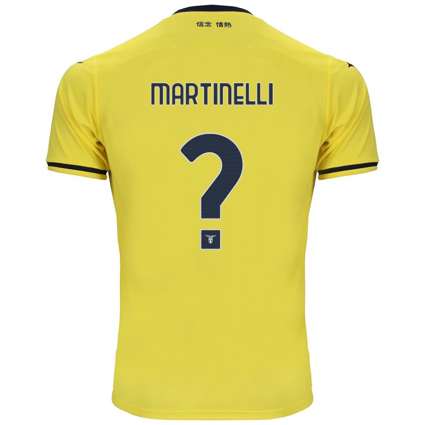 Kinder Leonardo Martinelli #0 Gelb Auswärtstrikot Trikot 2024/25 T-Shirt