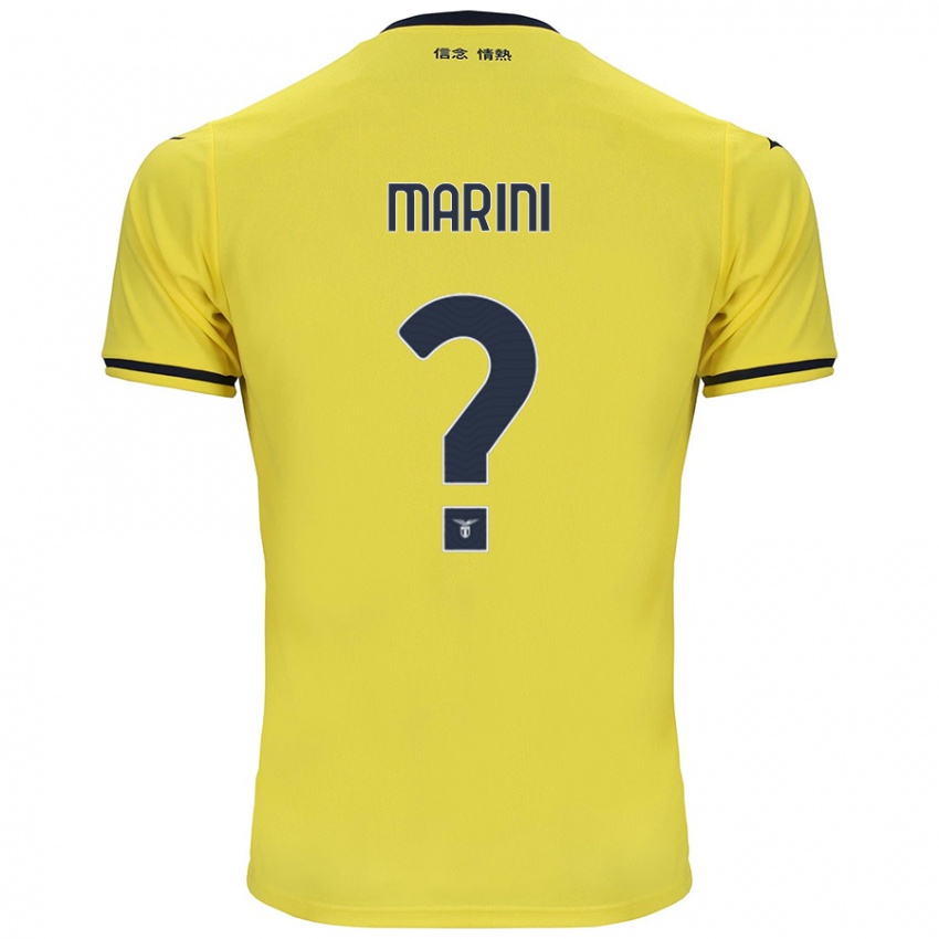 Kinder Matteo Marini #0 Gelb Auswärtstrikot Trikot 2024/25 T-Shirt