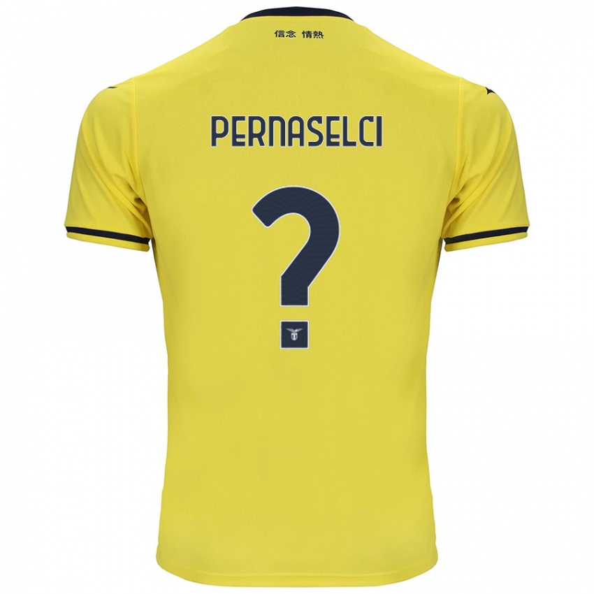 Kinder Leonardo Pernaselci #0 Gelb Auswärtstrikot Trikot 2024/25 T-Shirt