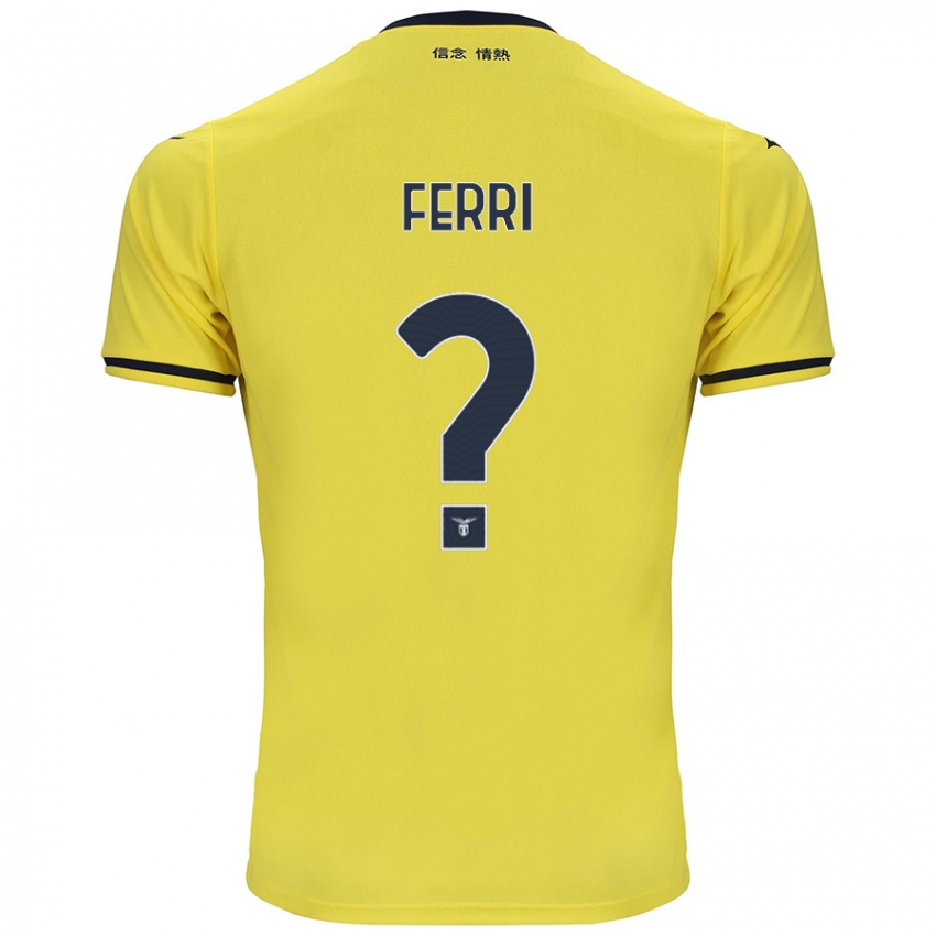 Kinder Mattia Ferri #0 Gelb Auswärtstrikot Trikot 2024/25 T-Shirt