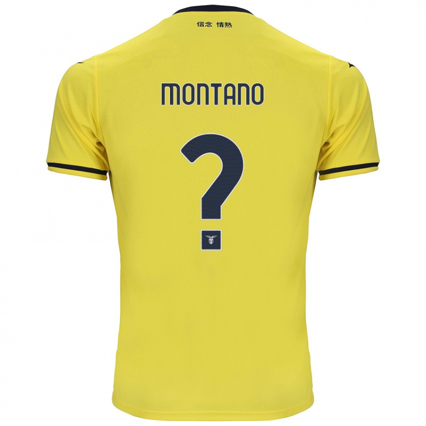 Kinder Tommaso Montano #0 Gelb Auswärtstrikot Trikot 2024/25 T-Shirt