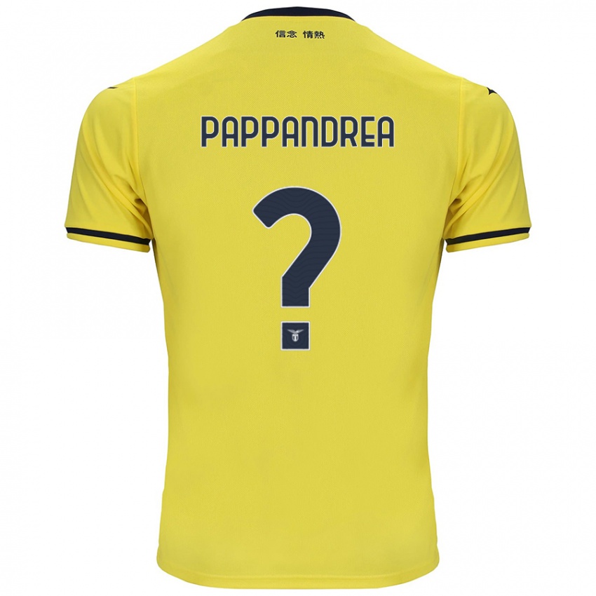 Kinder Filippo Pappandrea #0 Gelb Auswärtstrikot Trikot 2024/25 T-Shirt