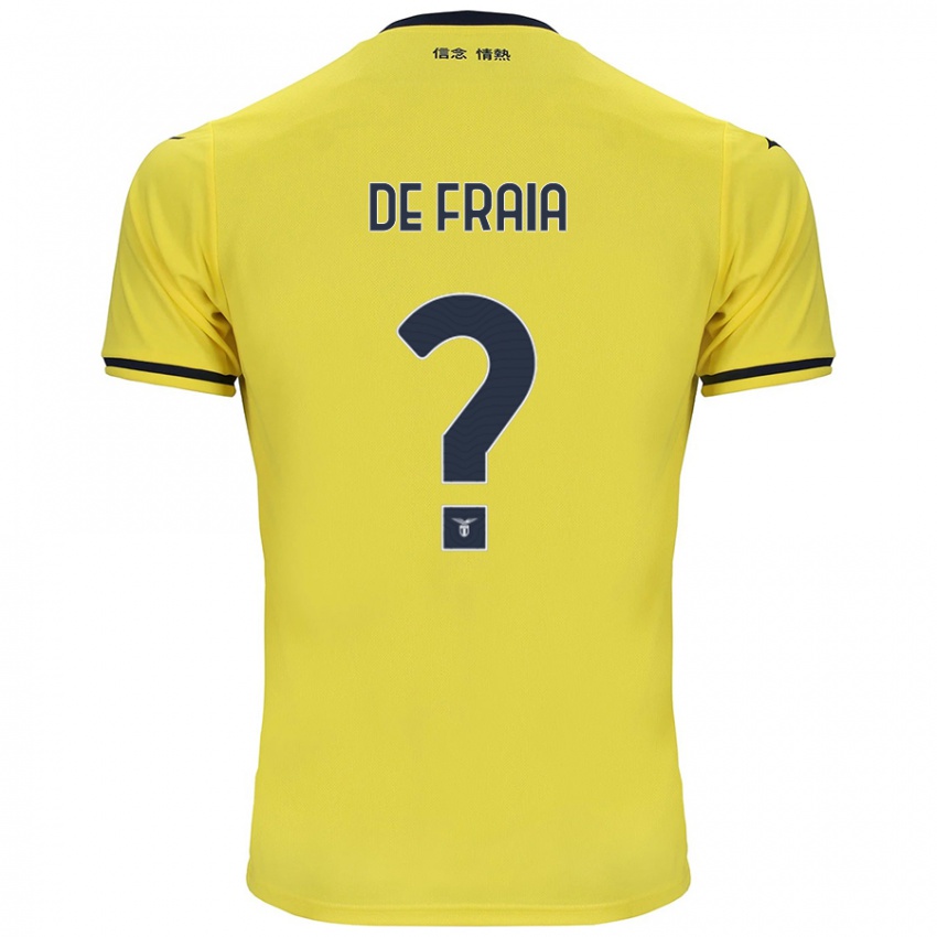 Kinder Davide De Fraia #0 Gelb Auswärtstrikot Trikot 2024/25 T-Shirt