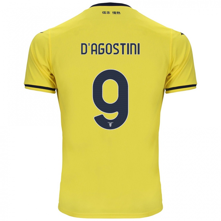 Kinder Lorenzo D'agostini #9 Gelb Auswärtstrikot Trikot 2024/25 T-Shirt