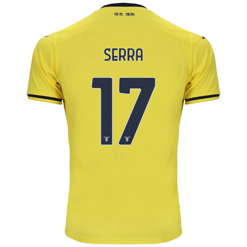 Kinder Federico Serra #17 Gelb Auswärtstrikot Trikot 2024/25 T-Shirt