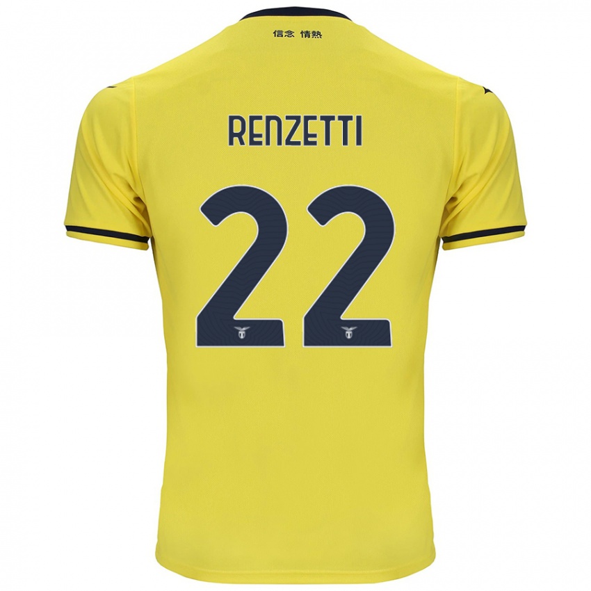 Kinder Davide Renzetti #22 Gelb Auswärtstrikot Trikot 2024/25 T-Shirt