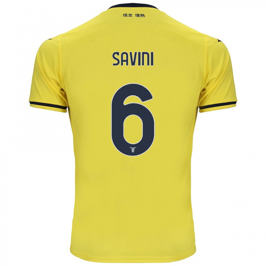 Kinder Federica Savini #6 Gelb Auswärtstrikot Trikot 2024/25 T-Shirt