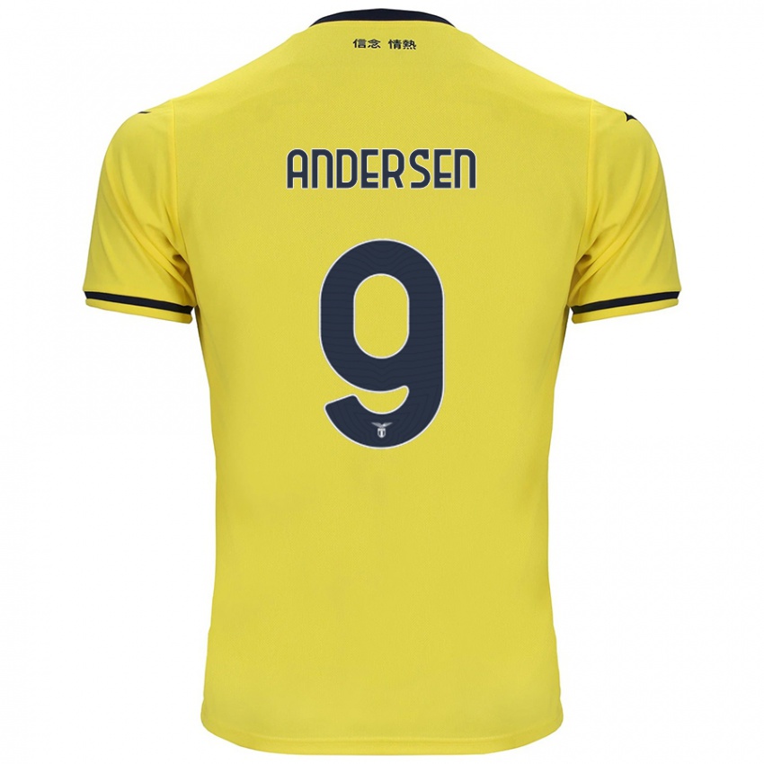 Kinder Signe Holt Andersen #9 Gelb Auswärtstrikot Trikot 2024/25 T-Shirt