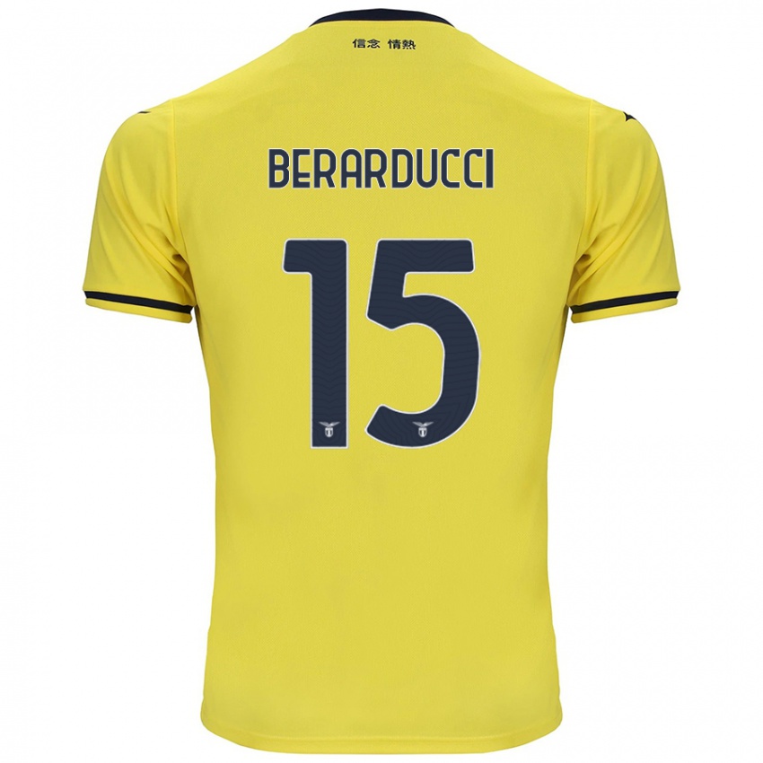 Kinder Martina Berarducci #15 Gelb Auswärtstrikot Trikot 2024/25 T-Shirt