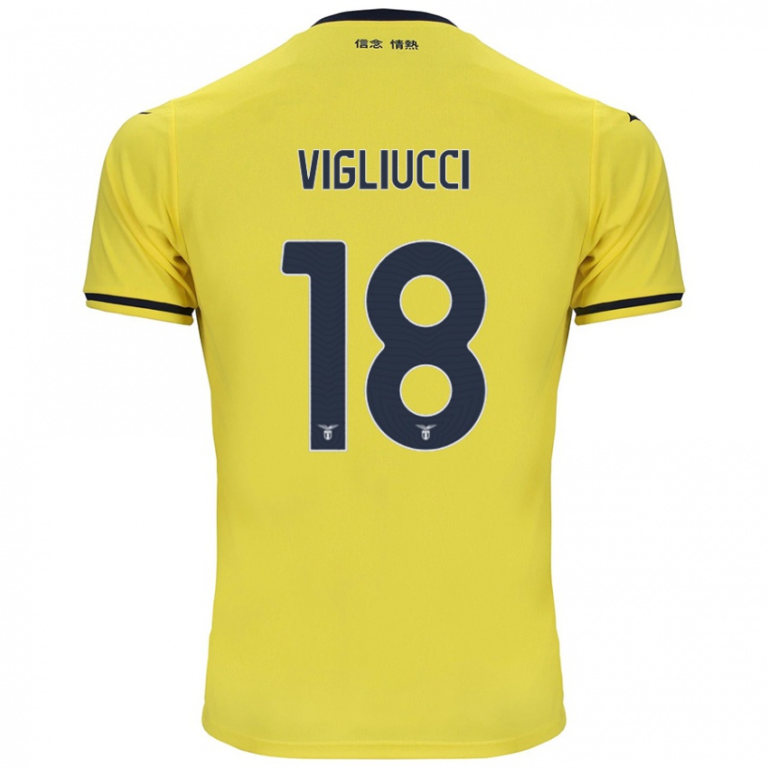 Kinder Chiara Vigliucci #18 Gelb Auswärtstrikot Trikot 2024/25 T-Shirt