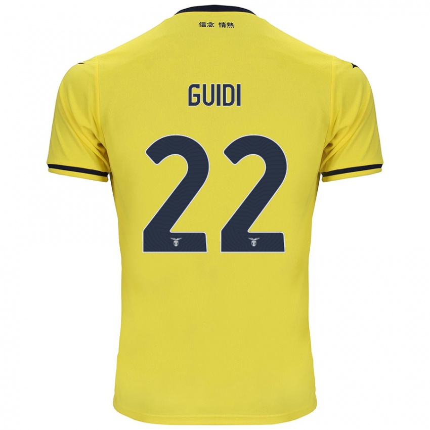 Kinder Emma Guidi #22 Gelb Auswärtstrikot Trikot 2024/25 T-Shirt