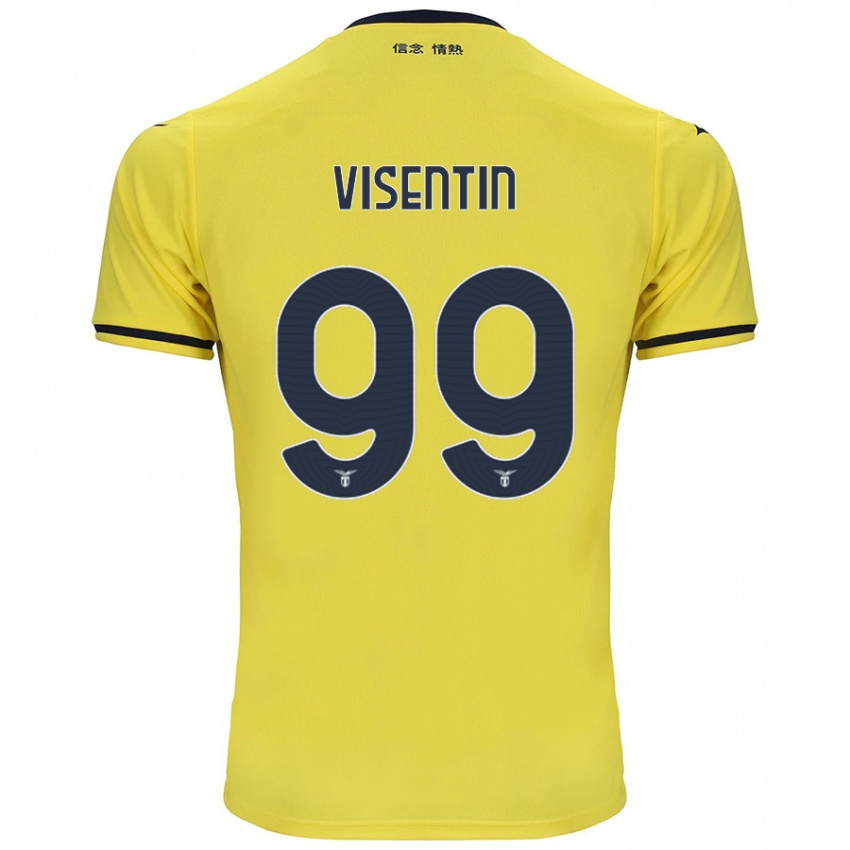 Kinder Noemi Visentin #99 Gelb Auswärtstrikot Trikot 2024/25 T-Shirt