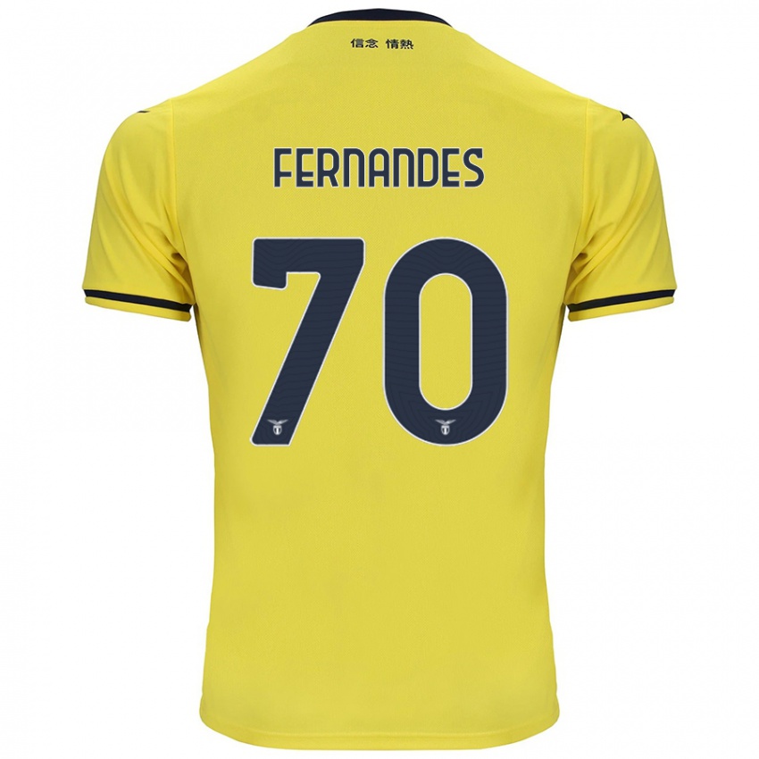 Kinder Saná Fernandes #70 Gelb Auswärtstrikot Trikot 2024/25 T-Shirt