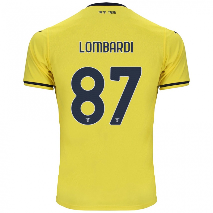 Kinder Cristiano Lombardi #87 Gelb Auswärtstrikot Trikot 2024/25 T-Shirt