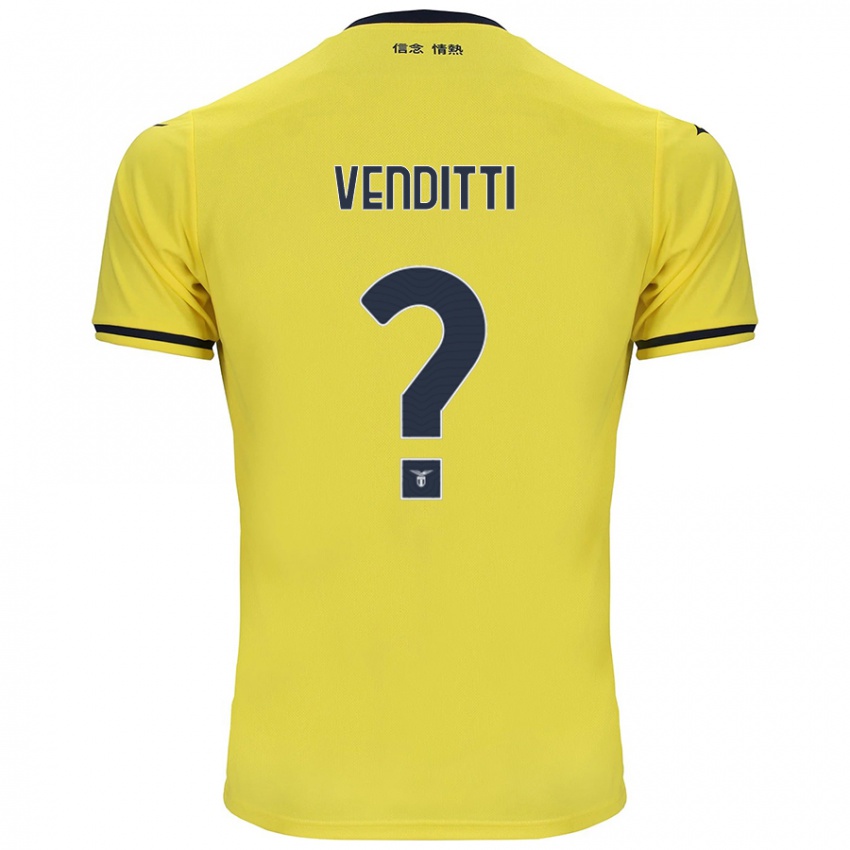 Kinder Pietro Venditti #0 Gelb Auswärtstrikot Trikot 2024/25 T-Shirt