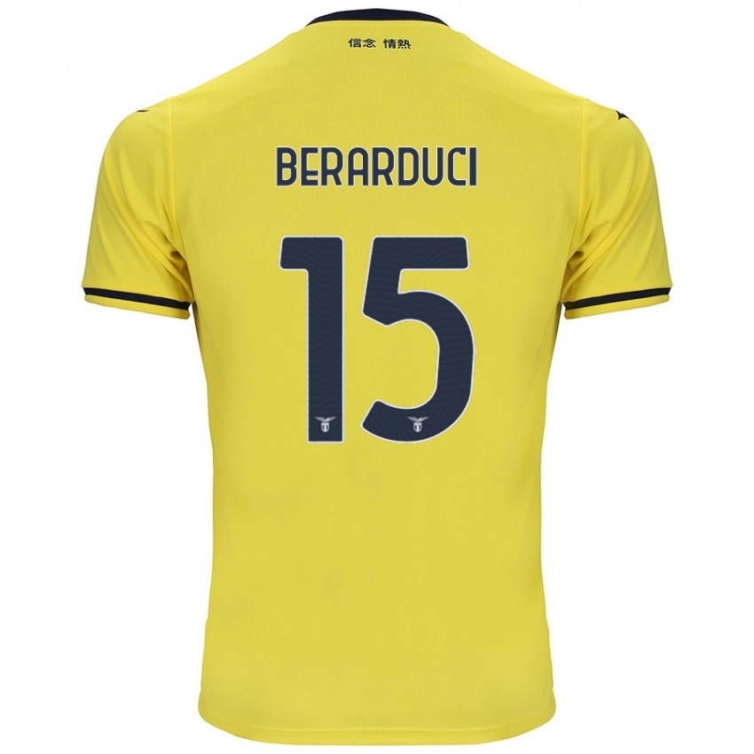 Kinder Martina Berarduci #15 Gelb Auswärtstrikot Trikot 2024/25 T-Shirt