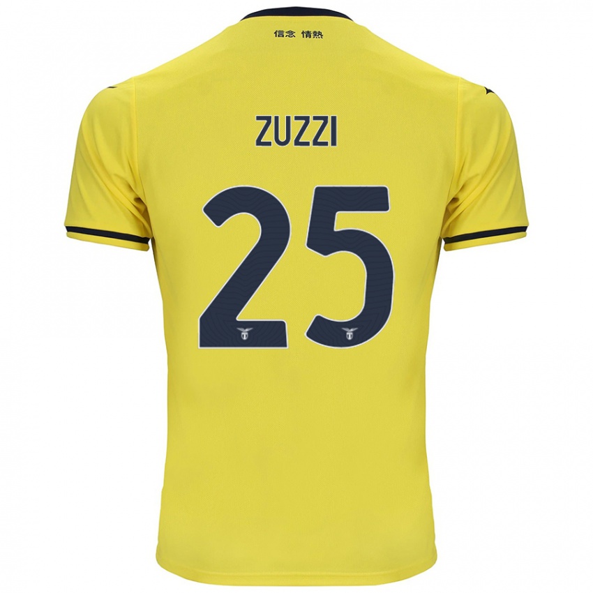 Kinder Giorgia Zuzzi #25 Gelb Auswärtstrikot Trikot 2024/25 T-Shirt