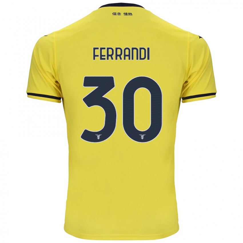 Kinder Giulia Ferrandi #30 Gelb Auswärtstrikot Trikot 2024/25 T-Shirt