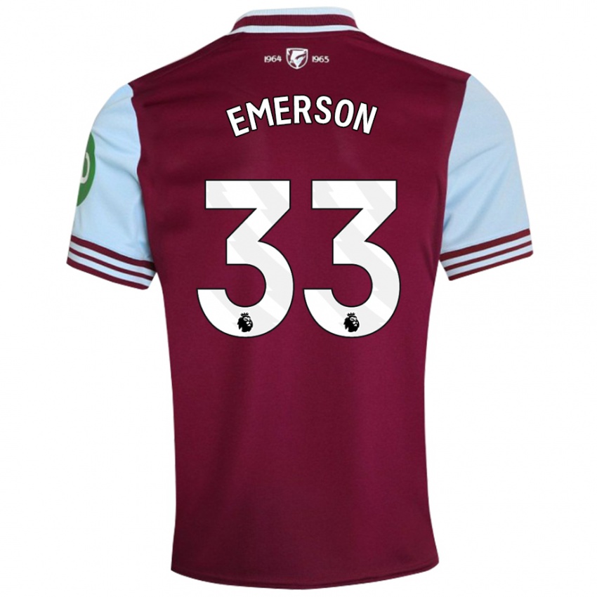 Herren Emerson Palmieri #33 Dunkelrot Heimtrikot Trikot 2024/25 T-Shirt