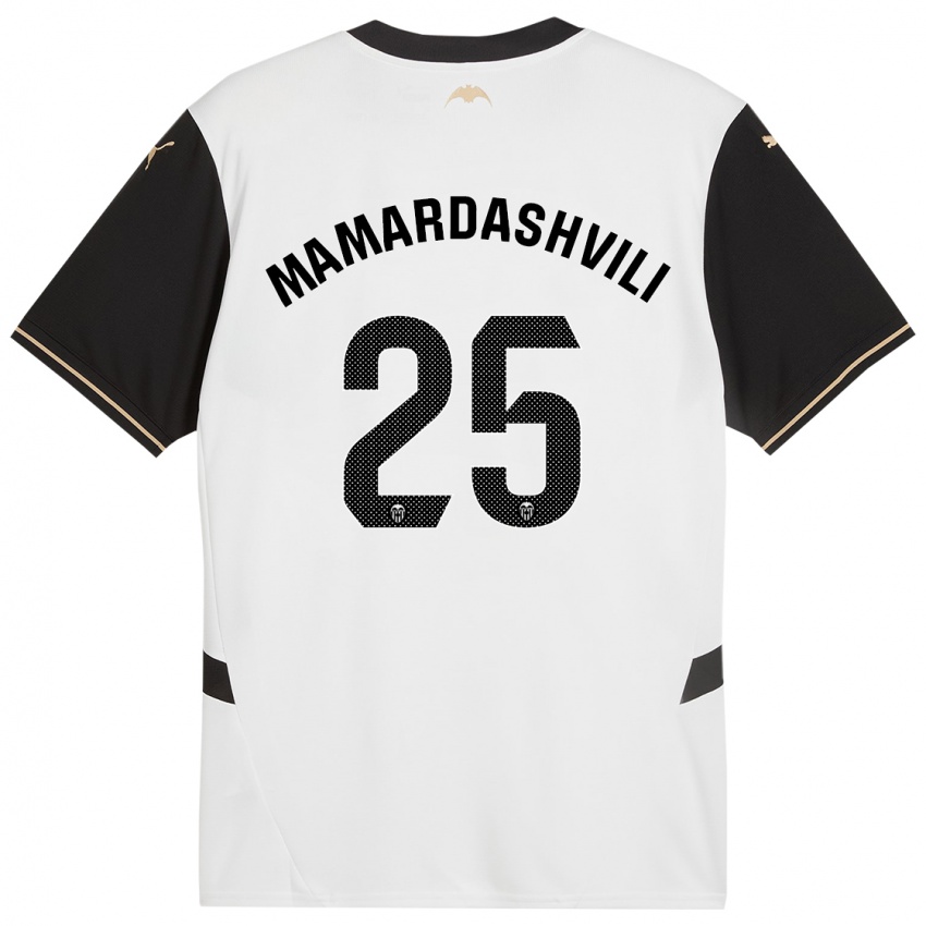 Herren Giorgi Mamardashvili #25 Weiß Schwarz Heimtrikot Trikot 2024/25 T-Shirt