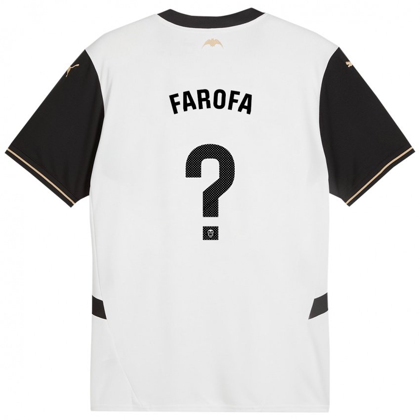 Herren Rodrigo Farofa #0 Weiß Schwarz Heimtrikot Trikot 2024/25 T-Shirt