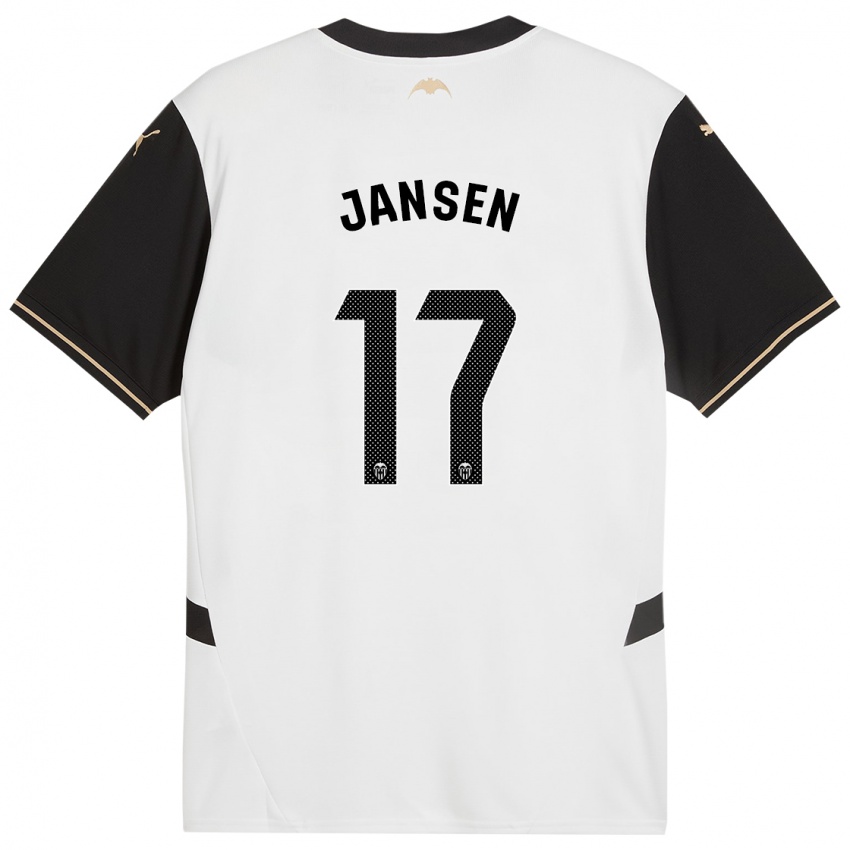 Herren Ellen Jansen #17 Weiß Schwarz Heimtrikot Trikot 2024/25 T-Shirt