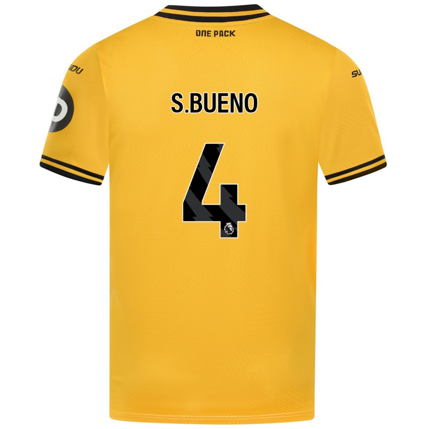 Herren Santiago Bueno #4 Gelb Heimtrikot Trikot 2024/25 T-Shirt