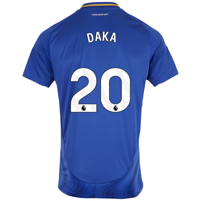 Herren Patson Daka #20 Blau Weiß Heimtrikot Trikot 2024/25 T-Shirt