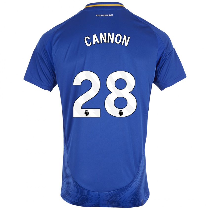 Herren Thomas Cannon #28 Blau Weiß Heimtrikot Trikot 2024/25 T-Shirt