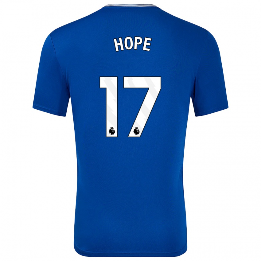 Herren Lucy Hope #17 Blau Mit Heimtrikot Trikot 2024/25 T-Shirt