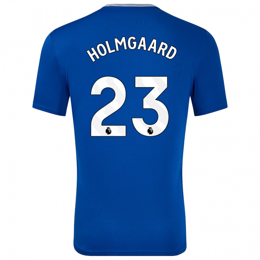 Herren Sara Holmgaard #23 Blau Mit Heimtrikot Trikot 2024/25 T-Shirt