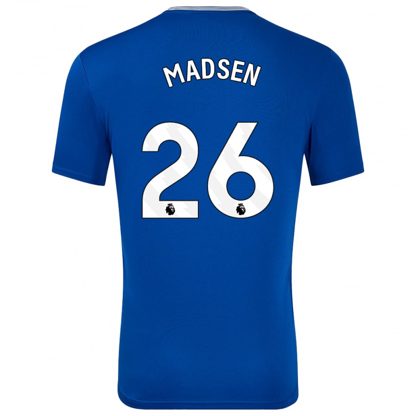 Herren Rikke Madsen #26 Blau Mit Heimtrikot Trikot 2024/25 T-Shirt