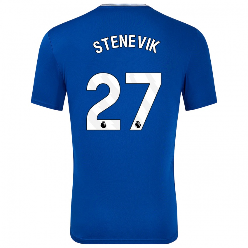 Herren Elise Stenevik #27 Blau Mit Heimtrikot Trikot 2024/25 T-Shirt