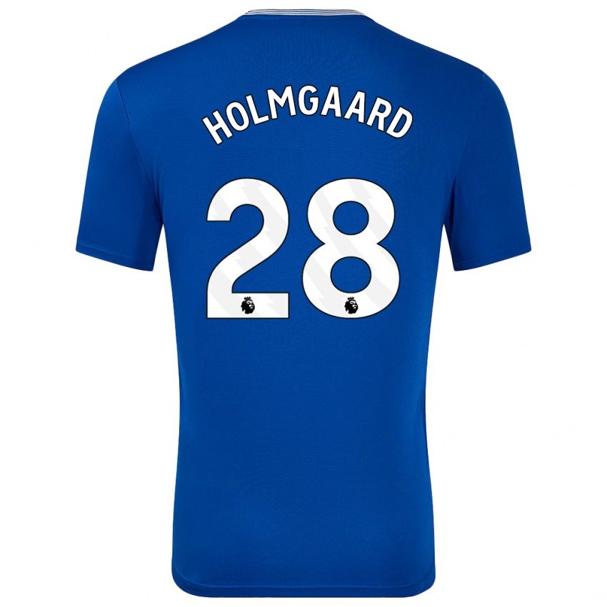 Herren Karen Holmgaard #28 Blau Mit Heimtrikot Trikot 2024/25 T-Shirt